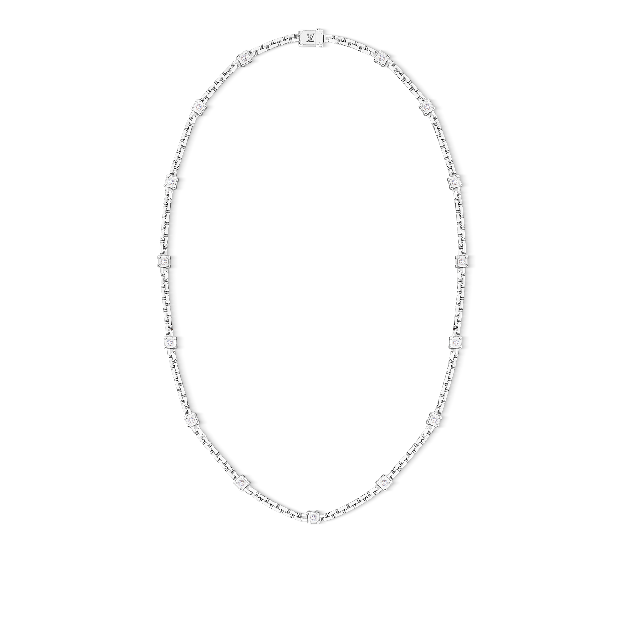 Ayoiow Collier en Argent Femme 925 Argent Collier sans Pendentif Femme 26 Lettres
